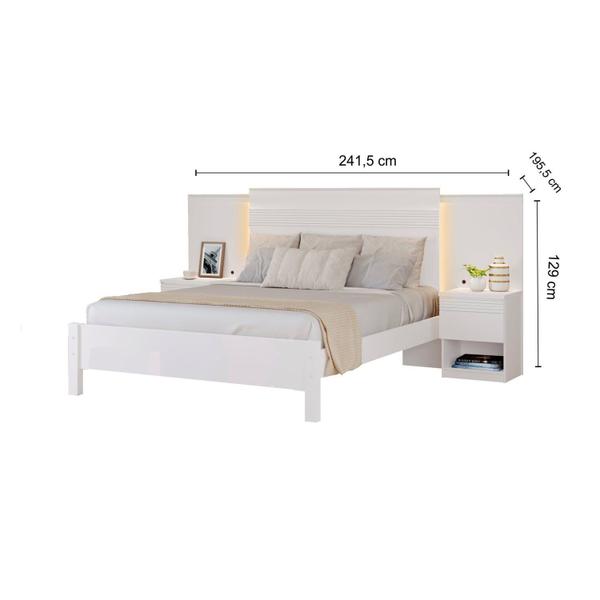 Imagem de Cama Casal em MDF 198cm x 241cm Granada