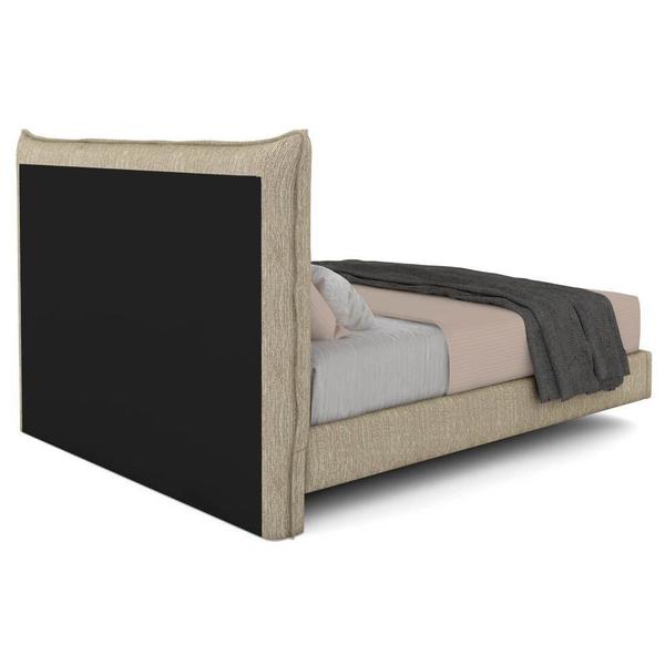 Imagem de Cama Casal Flutuante Com Cabeceira 140cm Lyra S05 Linho Bege - Mpozenato