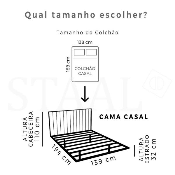 Imagem de Cama Casal Flutuante com Cabeceira Preto