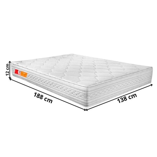 Imagem de Cama Casal Laís Padrão 100% MDF Colchão Casal 138x188 D33