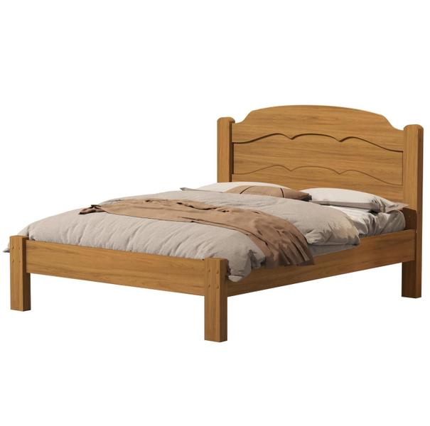 Imagem de Cama Casal Laís Padrão 100% MDF Colchão Casal 138x188 D33