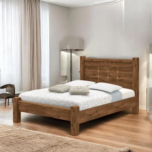 Imagem de Cama Casal Moderna Verona Malbec