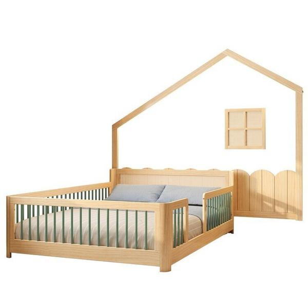 Imagem de Cama Casal Montessoriana Wave com Palito e Moldura com Led Dream Decor Casatema