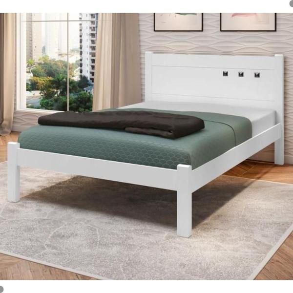 Imagem de Cama Casal Paola II Branco