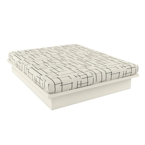 Imagem de Cama Casal para Colchão de até 138 Cm em 100% MDF Off White Dalla Costa