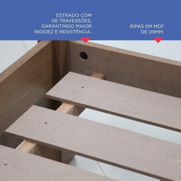 Imagem de Cama Casal Premium 100% Mdf Branco