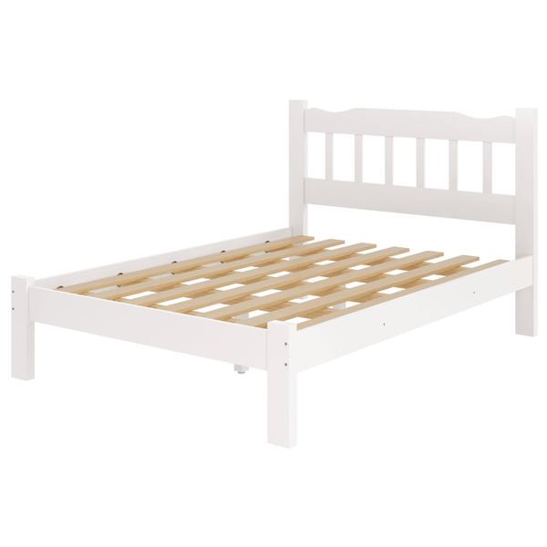 Imagem de Cama Casal Premium Perola Madeira Maciça Cor Branco