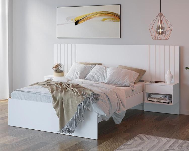 Imagem de Cama Casal Quarto Zara com Mesa de Cabeceira