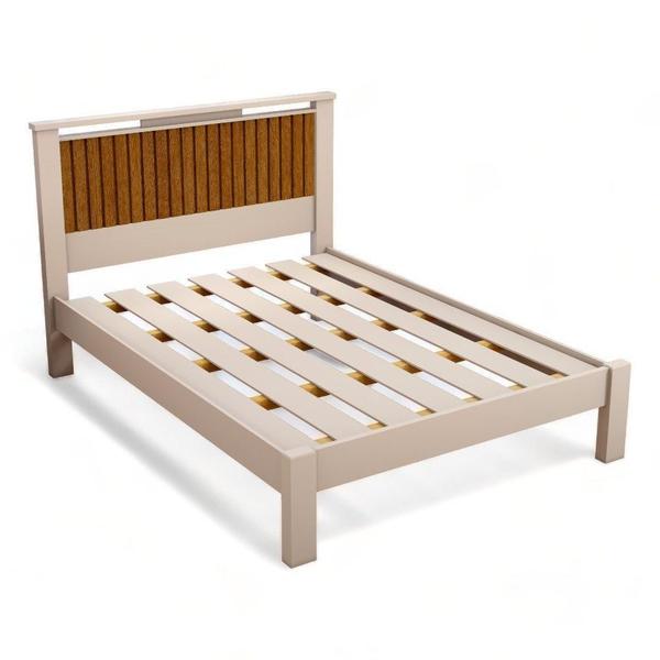 Imagem de Cama Casal Ripada Alaska Off White e Naturalle Carmolar