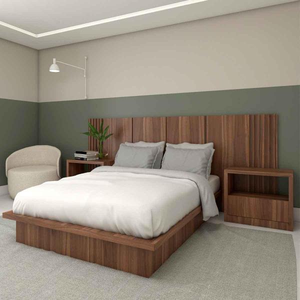 Imagem de Cama Casal Sob Medida NN 148cmx200cm 100% MDF Casa Lar