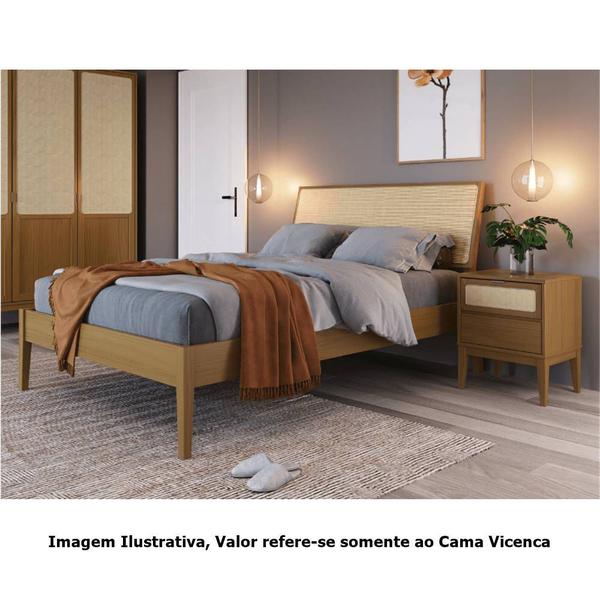 Imagem de Cama Casal Vicenca Queen cor Mel 151cm - 65138