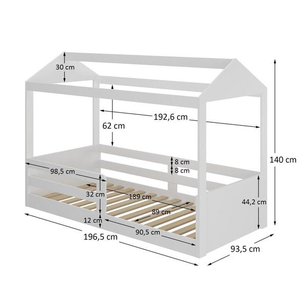 Imagem de Cama Casinha Infantil Montessoriana 8320 Branco