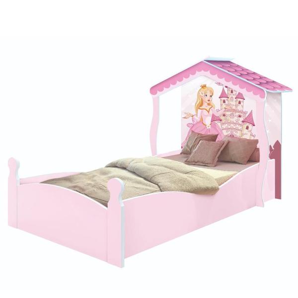 Imagem de Cama Casinha Infantil Princesa Rosa 100% MDF