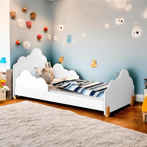 Cama com Colchão Juvenil Princesa Aline Branco e Mel - Mais de Casa Imagem de Cama com Colchão Juvenil Princesa Aline Branco e Mel