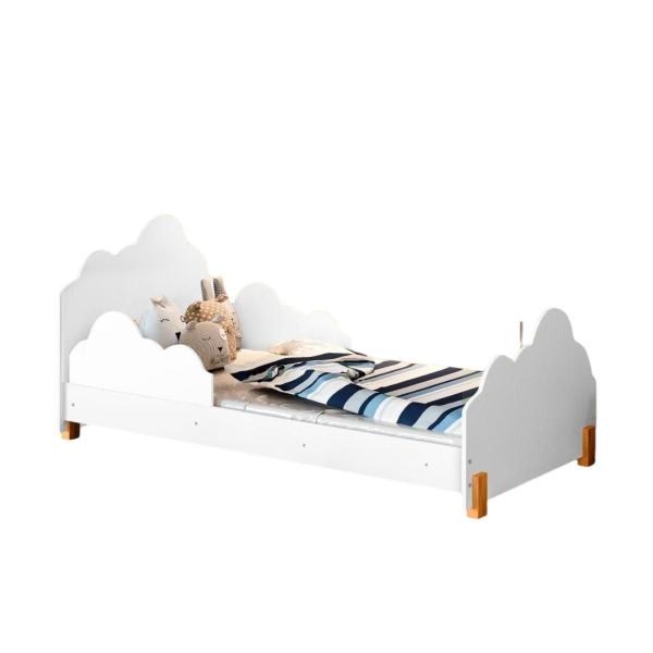 Cama com Colchão Juvenil Princesa Aline Branco e Mel - Mais de Casa Imagem de Cama com Colchão Juvenil Princesa Aline Branco e Mel