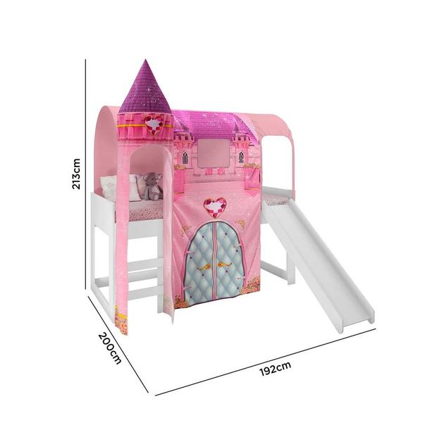 Imagem de Cama com Esc. Joy com Dossel Barraca Castelo e 1 Torre Pura Magia