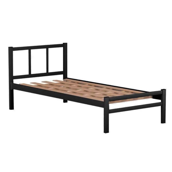 Imagem de Cama De Aço Solteiro Tubular 0.88 Preto Jane Shop JM