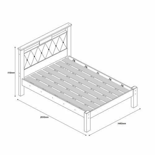 Imagem de Cama De Casal Alaska Mocaccino/Cinza  Carmolar Móveis