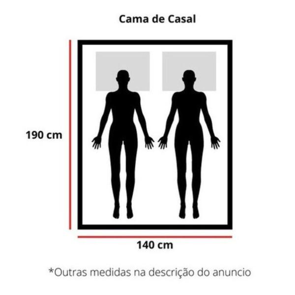 Imagem de Cama de Casal Antares de Madeira Maciça Angelim Pedra/Tauari Castanho