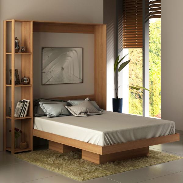 Cama de Casal Articulável 4 Prateleiras Amêndoa Cm8014 - Tecno Mobili Cama de Casal Articulável 4 Prateleiras Amêndoa Cm8014 - Tecno Mobili