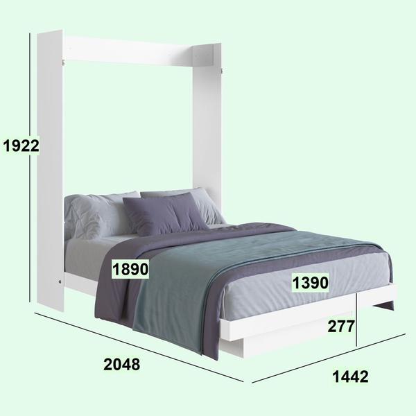 Imagem de Cama de Casal Articulável Vertical Vancouver CV140 Art in Móveis