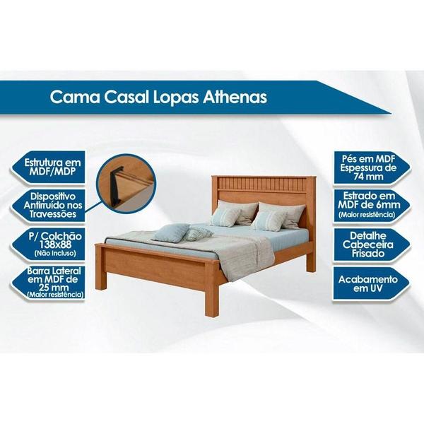 Imagem de Cama de Casal  Athenas Rovere - Lopas