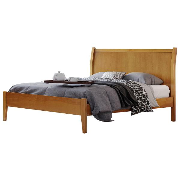 Imagem de Cama de Casal Classic 140cm Madeira Maciça Amêndoa Mel - Josandro