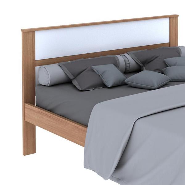 Imagem de Cama de casal CM8005 Amendoa/Branco - Ammo