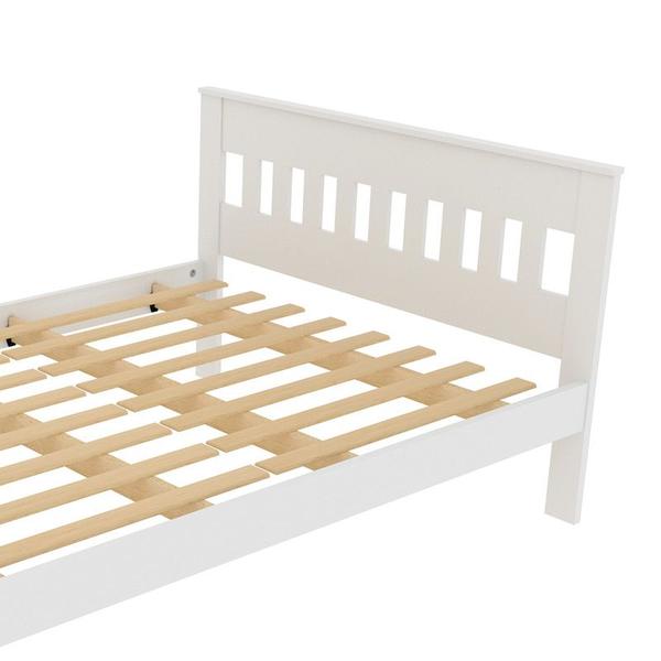 Imagem de Cama de Casal CM8007 Para Colchão de 138x188cm Branca Tecnomobili