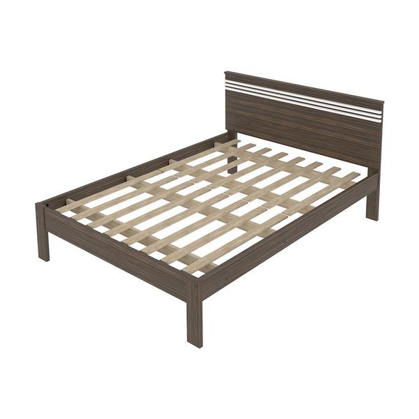 Imagem de Cama de casal MDP CM8009 Nogal/Branco G69 - Gran Belo