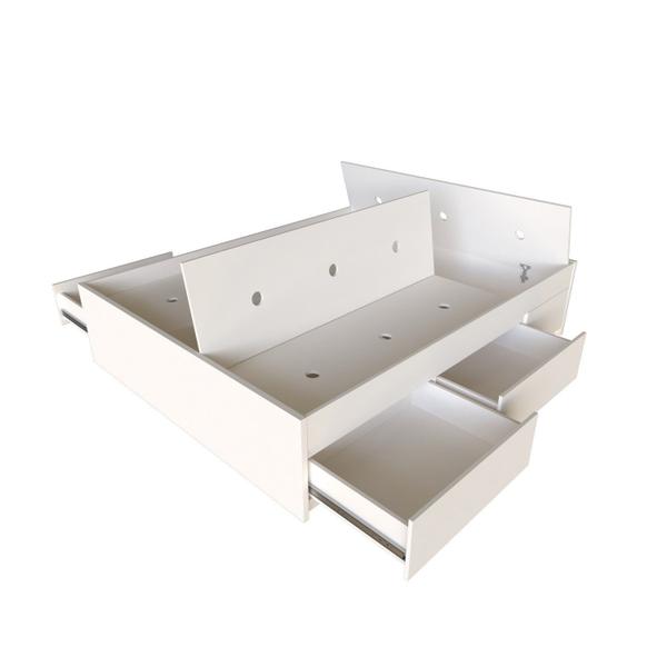 Imagem de Cama de Casal Mista Yescasa 193cm X 144cm X 45cm Branco