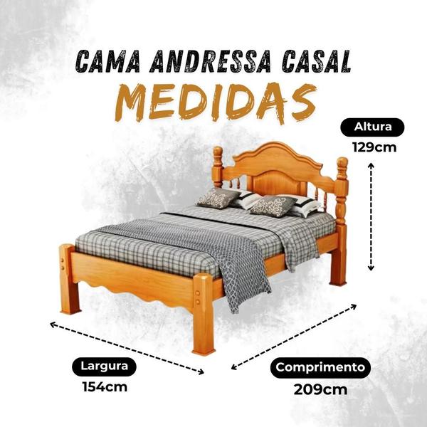 Imagem de Cama De Casal Moderna Andressa Com Imbuia