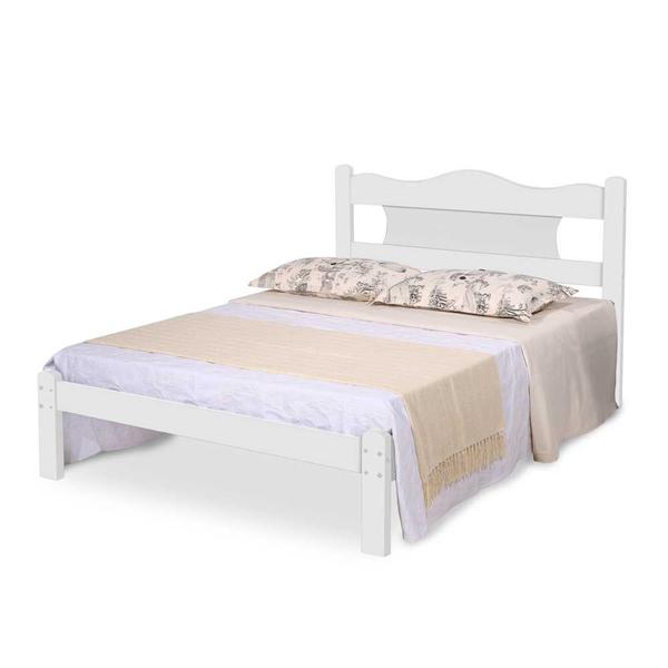 Imagem de Cama de Casal Munique 100% Mdf 110201 Branco - Gabrielli Móveis