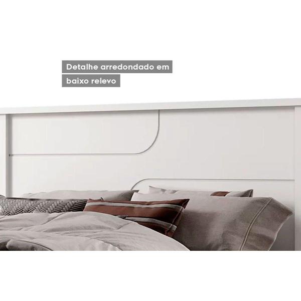 Imagem de Cama de Casal Pérola Cinamomo/Off White - Conquista