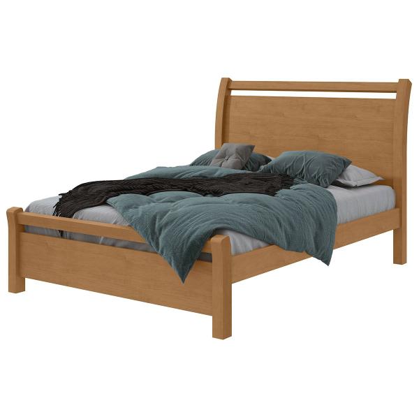 Imagem de Cama de Casal Reali 100% Mdf Amêndoa Clean - Móveis Lopas