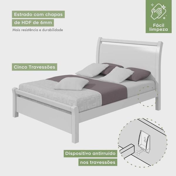 Imagem de Cama de Casal Reali  Branco - Lopas