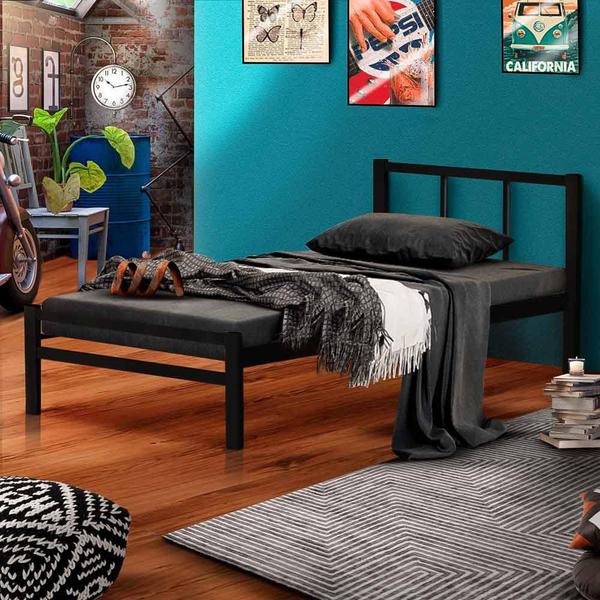 Cama De Ferro Vintage Solteiro 0.78 Preto Jane Shop JM Imagem de Cama De Ferro Vintage Solteiro 0.78 Preto Jane Shop JM