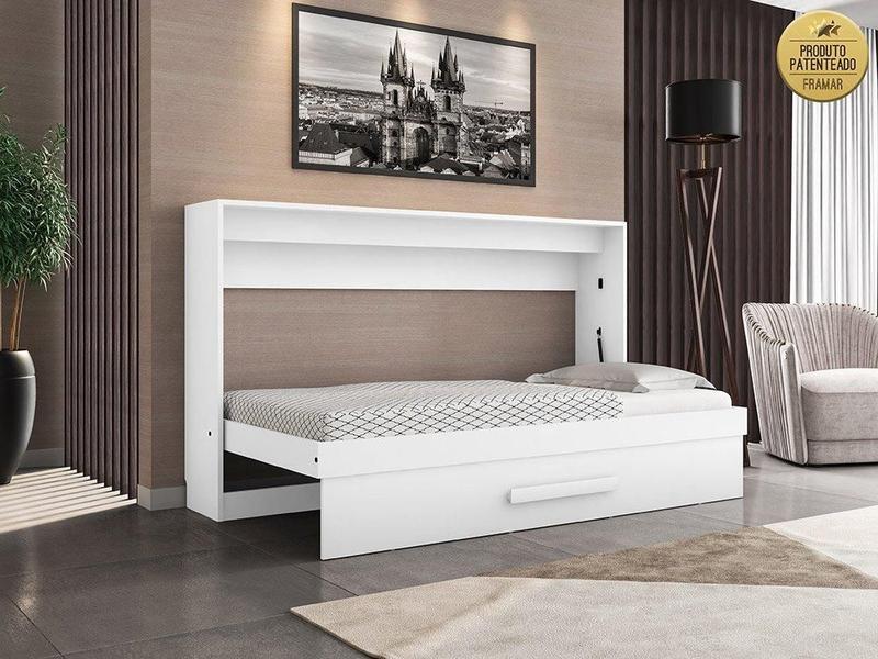 Imagem de Cama De Parede Solt  Dobra Branco Brilho - 4477987