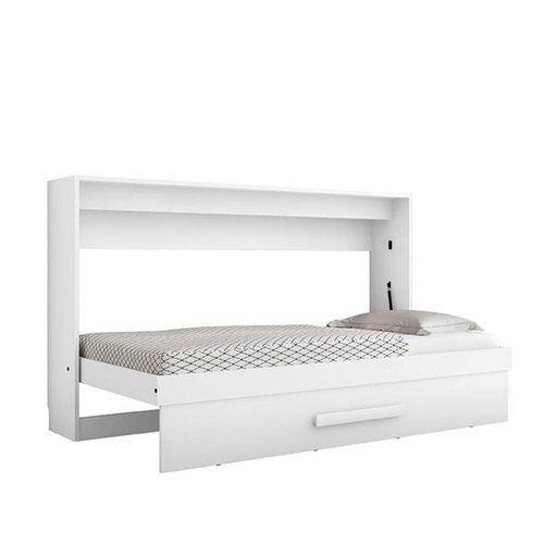 Cama de parede solteiro framar branco brilho Imagem de Cama de parede solteiro framar branco brilho