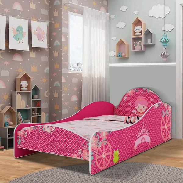 Imagem de Cama De Princesa Montessoriana Solteiro Com Colchão Pink Ploc Izumi Shop Jm