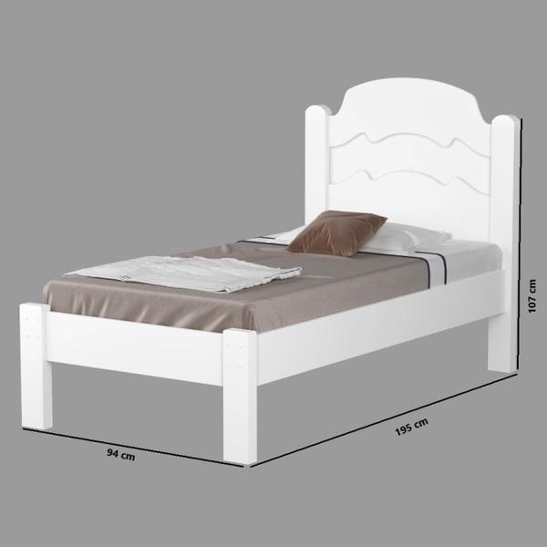 Imagem de Cama de Solteiro 100% Mdf 107x94x195cm Iris