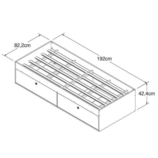 Imagem de Cama de Solteiro 80cm Com 4 Portas Tókio A05 Montana - Mpozenato