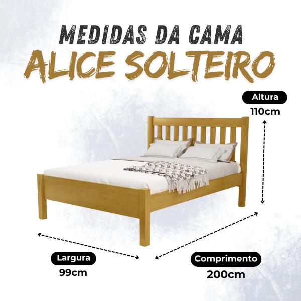 Imagem de Cama de Solteiro Alice na Cor Mel