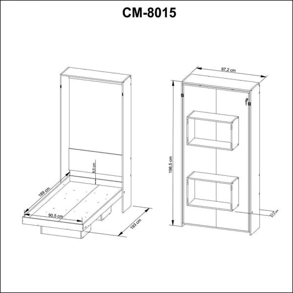 Imagem de Cama de Solteiro Articulada com 2 Nichos - Amêndoa