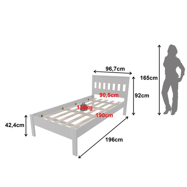 Imagem de Cama de Solteiro Cm8006 Branca Dormitório