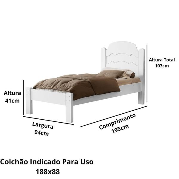 Imagem de Cama De Solteiro Com Colchão iris Madec Moveis 