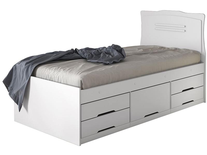 Cama de Solteiro Conquista MĂłveis Julia Branco Cama de Solteiro Conquista MĂłveis Julia Branco