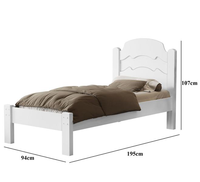 Imagem de cama de solteiro iris para quarto reforçada mdf varias cores para quarto