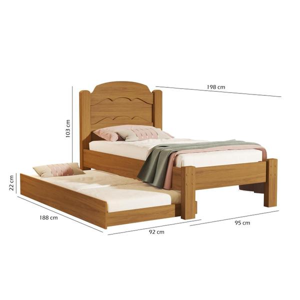 Imagem de Cama De Solteiro Lais Com Cama Auxiliar - Envio Imediato!