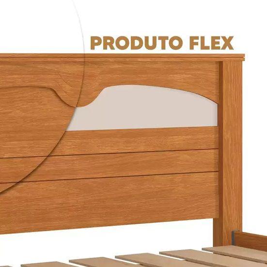 Imagem de Cama De Solteiro MDF Nature Off White Flex Amsterdã Fênix